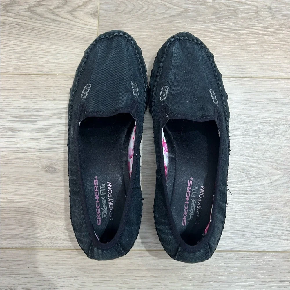 Skechers Shoes Womens Sz 7.5 Jaywalk Slip On Black Comfort Round Toe Wedge - Picture 5 of 10